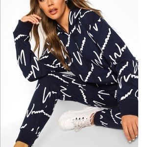 BooHoo “woman” sweat suit